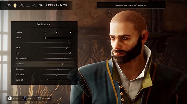 greedfall-création-personnage