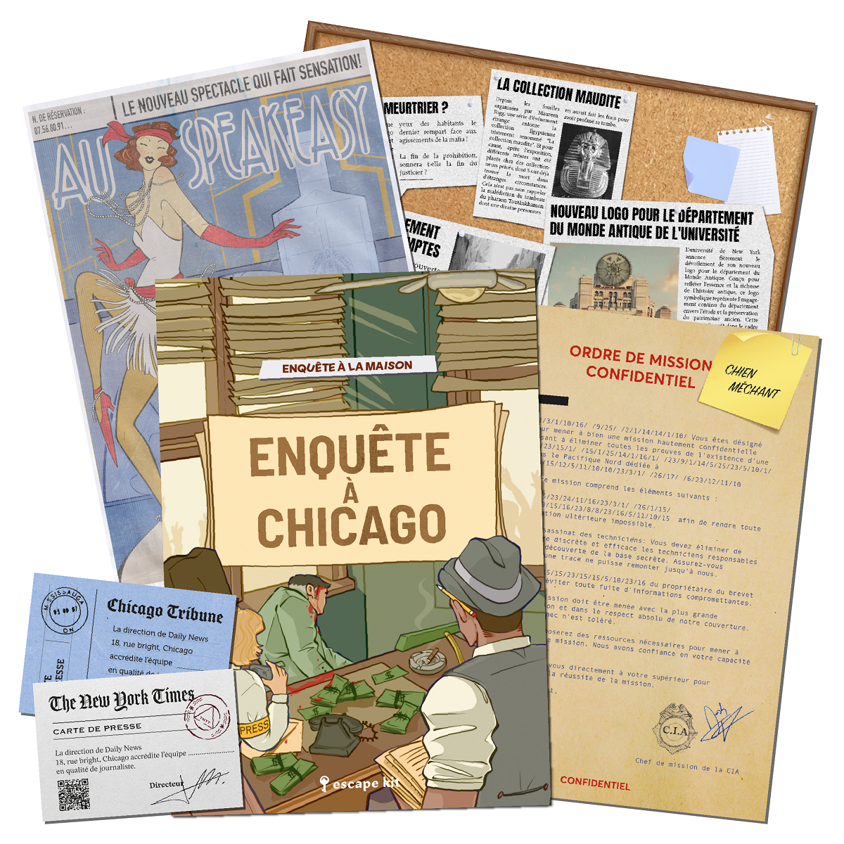 Escape Kit - Kit Enquête à Chicago