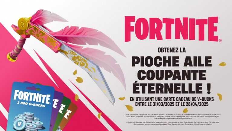 arte de V-bucks Fortnite pour obtenir la pioche Aile coupante éternelle