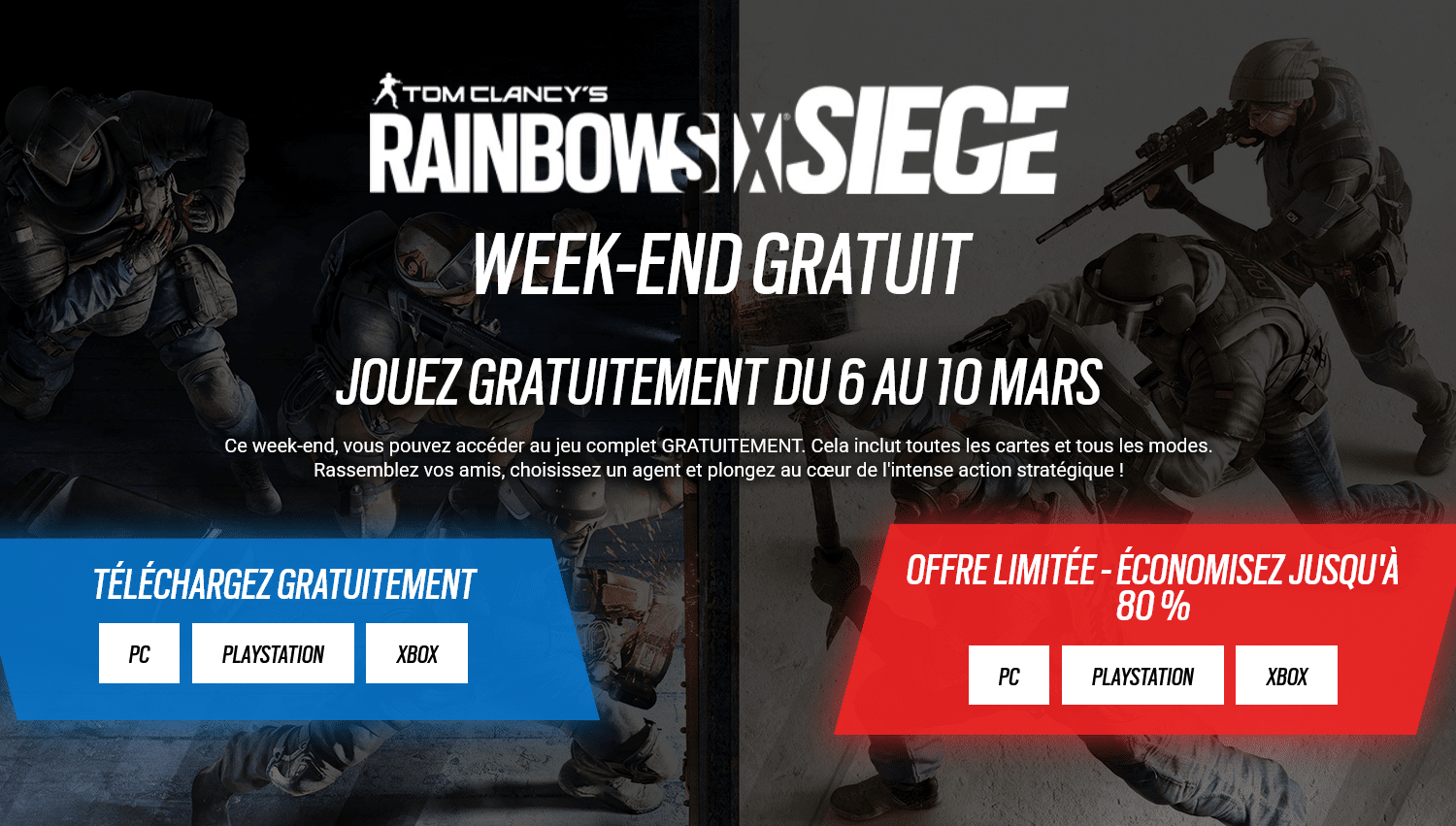 Tom Clancy‘s Rainbow Six Siege : Week End Gratuit