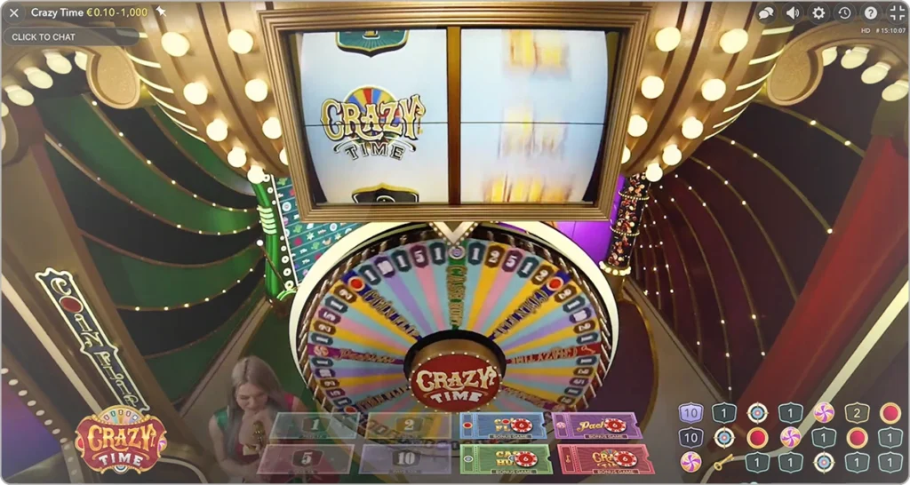 crazy time screenshot