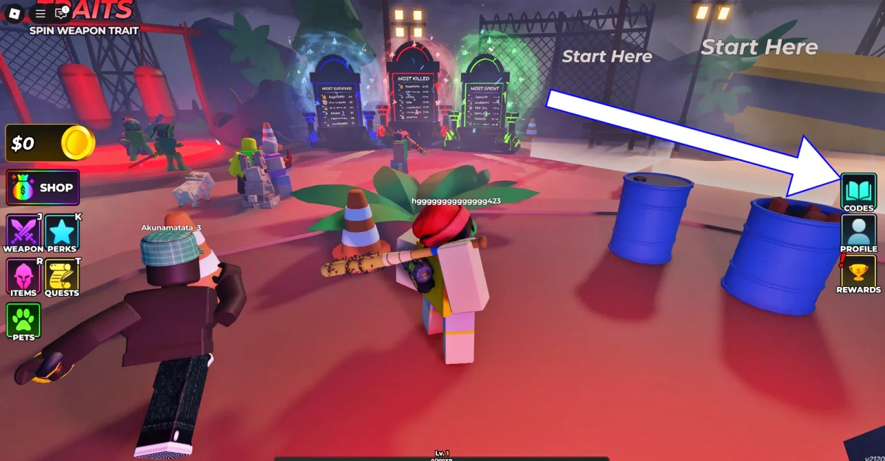 activer les codes dans Hunty Zombie