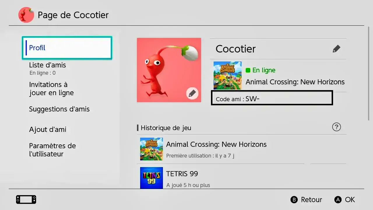 Dodo code et code ami animal crossing New Horizons 1