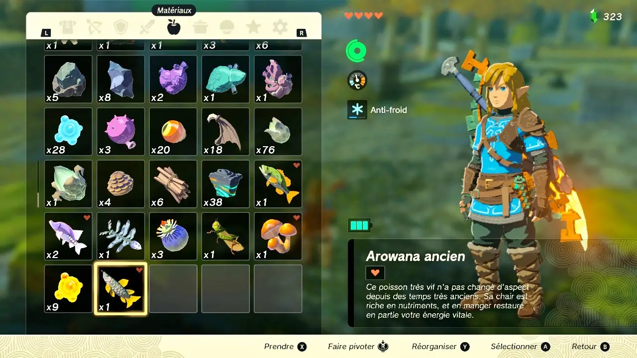 Arowana ancien Zelda the tears of the Kingdom