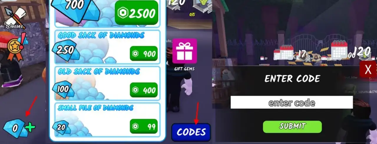 Codes 99 nights in the forest