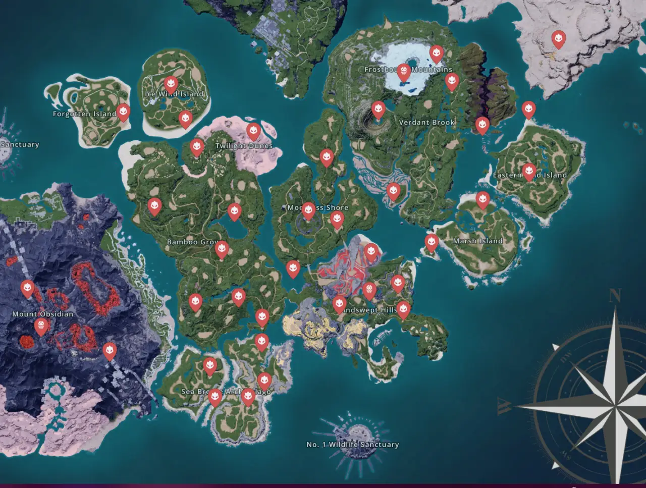 Interactive map Palworld