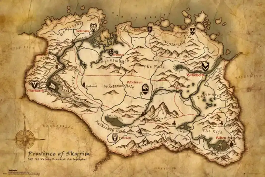 Carte de Skyrim
