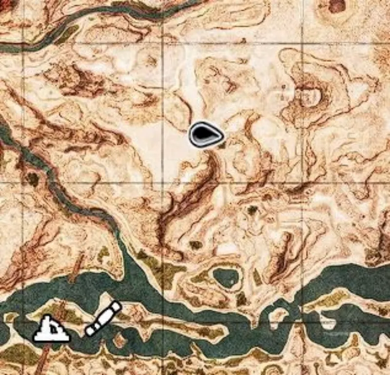 Carte des falaises de la rive nord